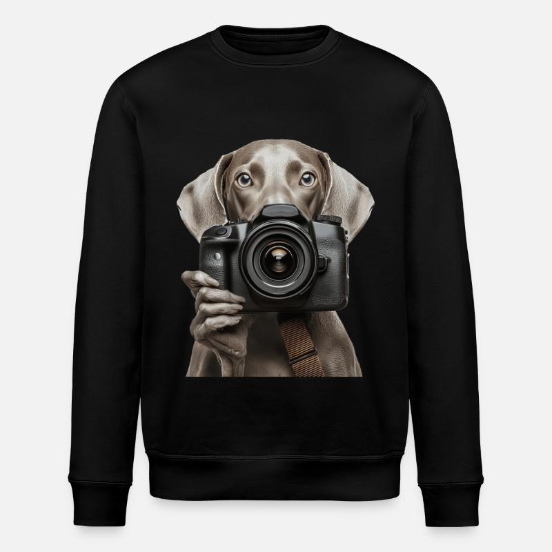 Weimaraner - Stanley/Stella Unisex Bio-Sweatshirt ROLLER - Schwarz