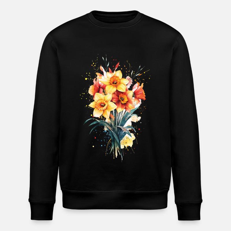 Narzisse - Stanley/Stella Unisex Bio-Sweatshirt ROLLER - Schwarz