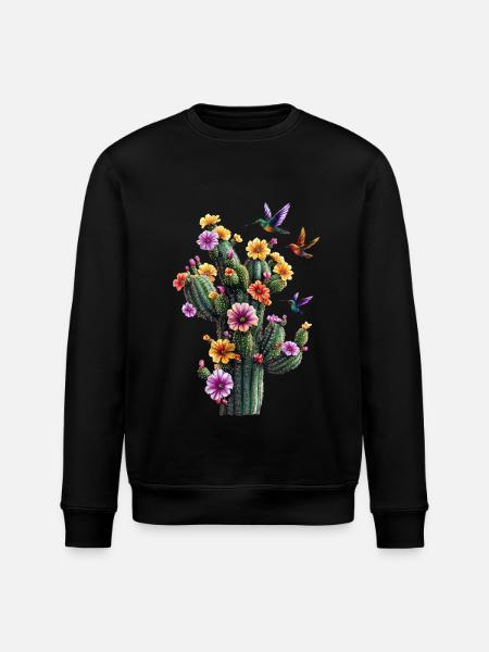 Kaktus - Stanley/Stella Unisex Bio-Sweatshirt ROLLER - Schwarz