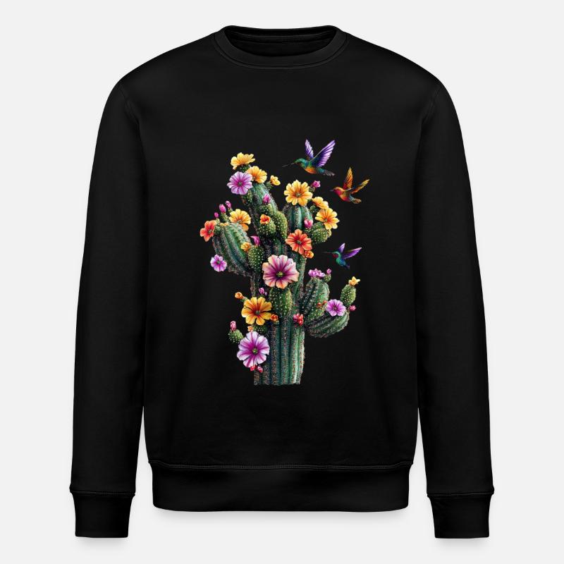 Kaktus - Stanley/Stella Unisex Bio-Sweatshirt ROLLER - Schwarz