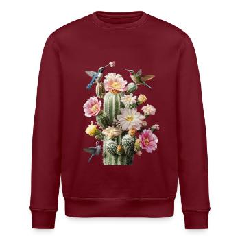 Kaktus - Stanley/Stella Unisex Bio-Sweatshirt ROLLER - Burgunderrot - Vorne - Nik (191cm)