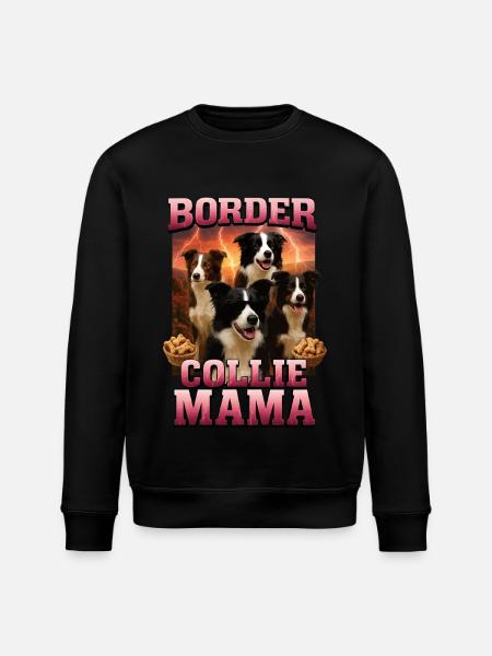 Border Collie - Stanley/Stella Unisex Bio-Sweatshirt ROLLER - Schwarz