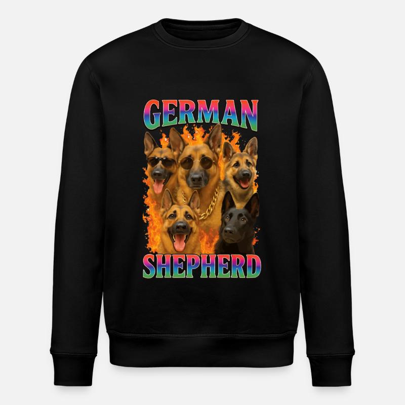 Deutscher Schäferhund - Stanley/Stella Unisex Bio-Sweatshirt ROLLER - Schwarz