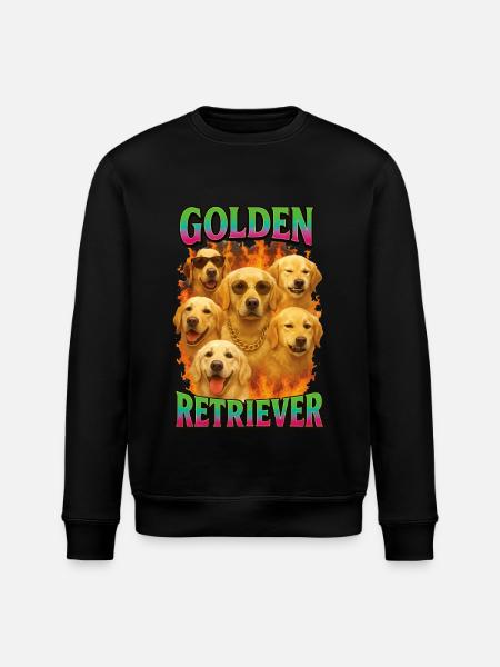 Golden Retriever - Stanley/Stella Unisex Bio-Sweatshirt ROLLER - Schwarz