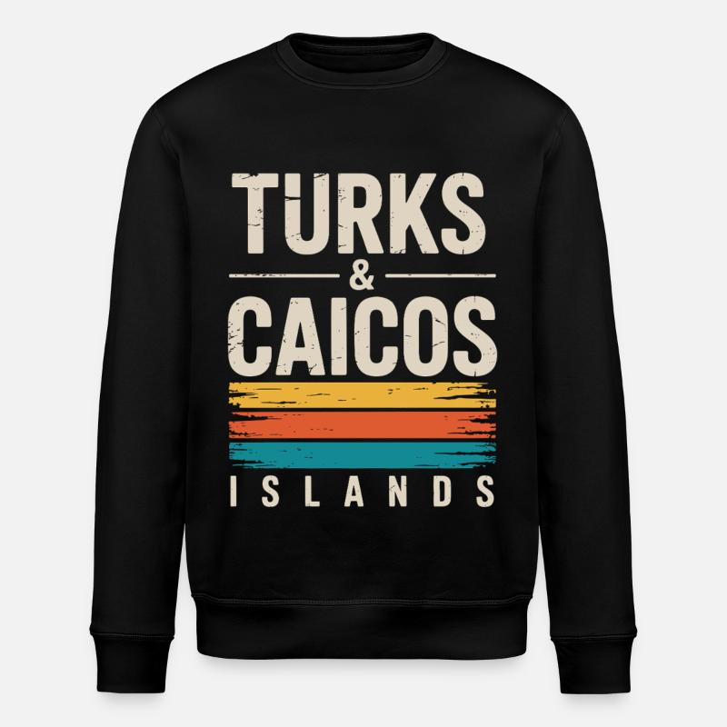 Turks- und Caicosinseln - Stanley/Stella Unisex Bio-Sweatshirt ROLLER - Schwarz
