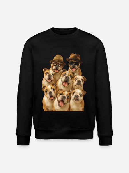 Bulldogge - Stanley/Stella Unisex Bio-Sweatshirt ROLLER - Schwarz