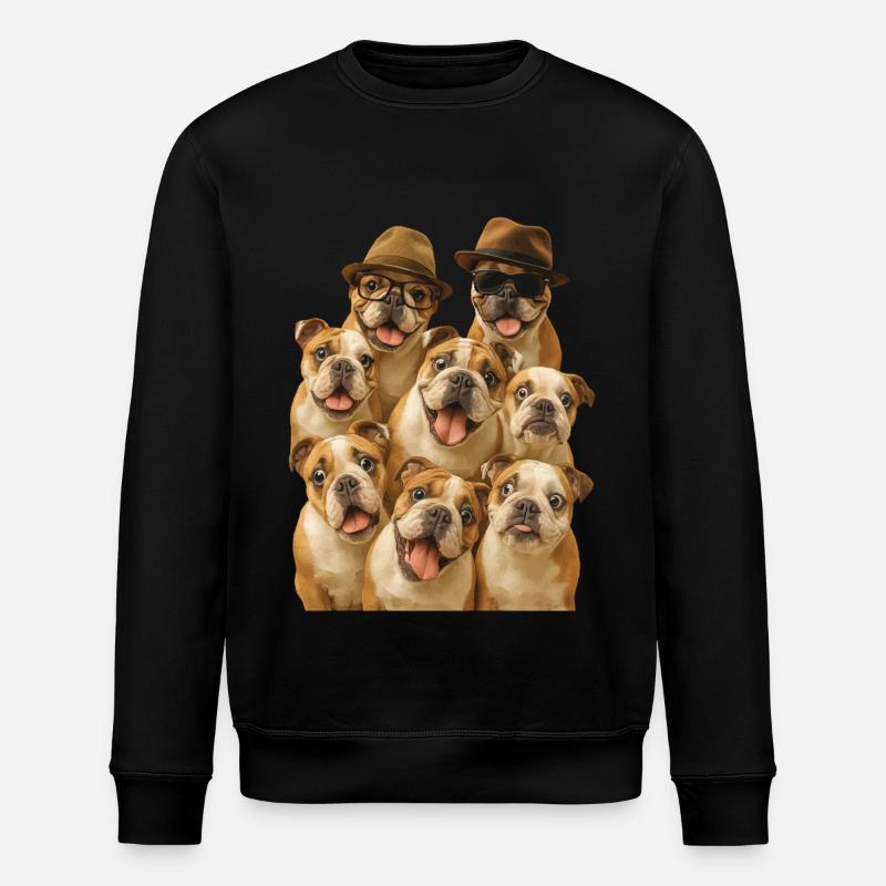 Bulldogge - Stanley/Stella Unisex Bio-Sweatshirt ROLLER - Schwarz