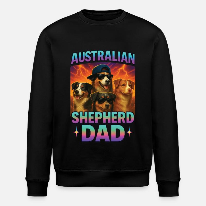 Australischer Schäferhund - Stanley/Stella Unisex Bio-Sweatshirt ROLLER - Schwarz