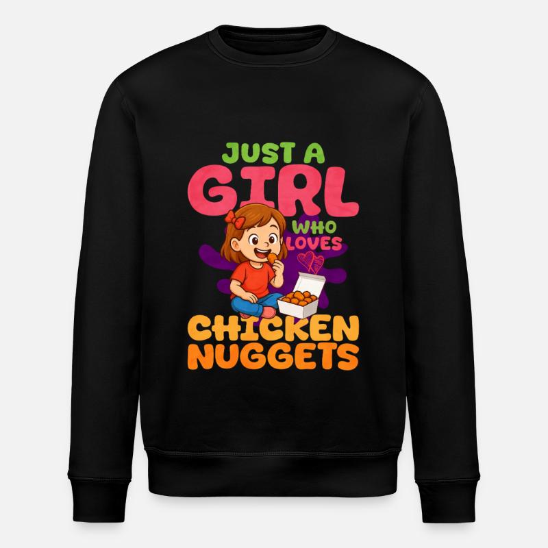 Chicken Nugget - Stanley/Stella ROLLER Unisex Organic Sweatshirt - black