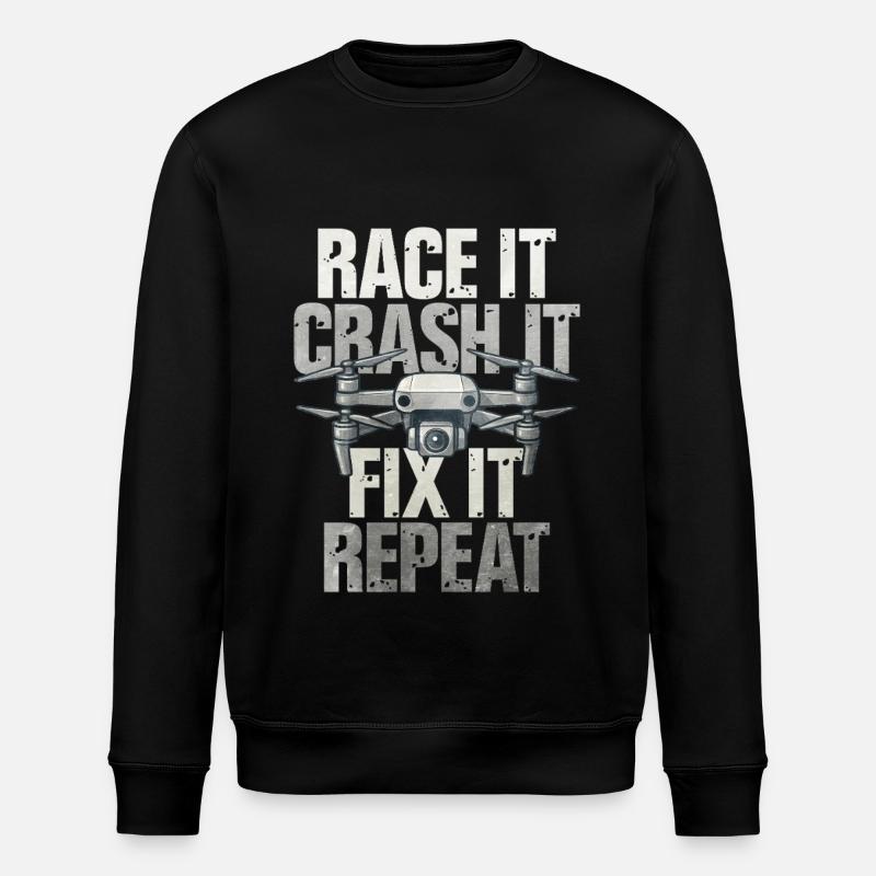 Drone - Stanley/Stella ROLLER Unisex Organic Sweatshirt - black