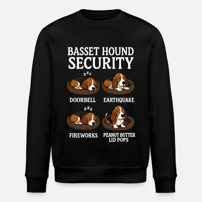 Basset Hound - Sweat bio ROLLER Stanley/Stella Unisexe - noir