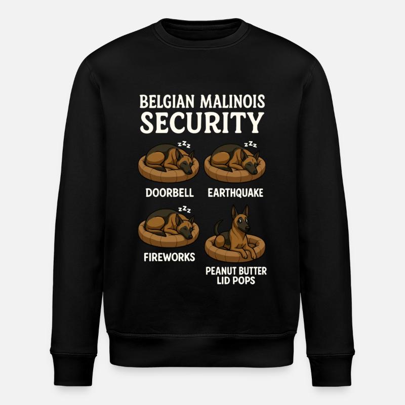 Belgischer Malinois - Stanley/Stella Unisex Bio-Sweatshirt ROLLER - Schwarz