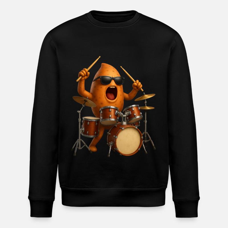 Fûts de patates douces - Sweat bio ROLLER Stanley/Stella Unisexe - noir