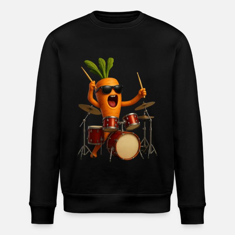 Carrot Drums - Stanley/Stella ROLLER Unisex Organic Sweatshirt - black