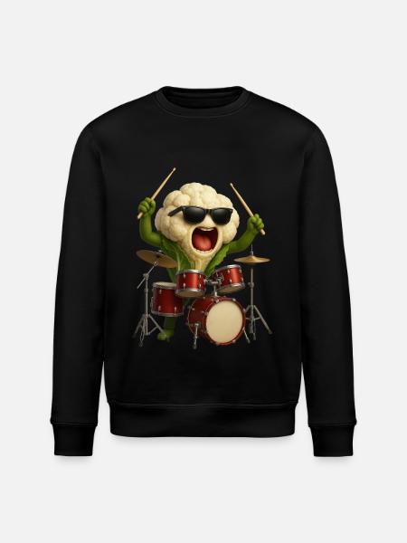 Cauliflower Drums - Stanley/Stella ROLLER Unisex Organic Sweatshirt - black
