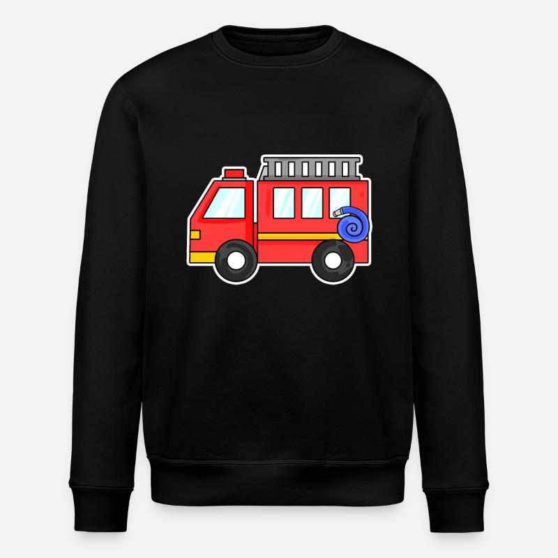 Fire truck - Stanley/Stella ROLLER Unisex Organic Sweatshirt - black