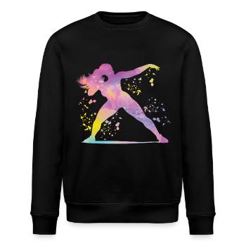 Lanceur de poids Colorsplash Lancer de poids - Sweat bio ROLLER Stanley/Stella Unisexe - noir - Devant - Nik (191cm)