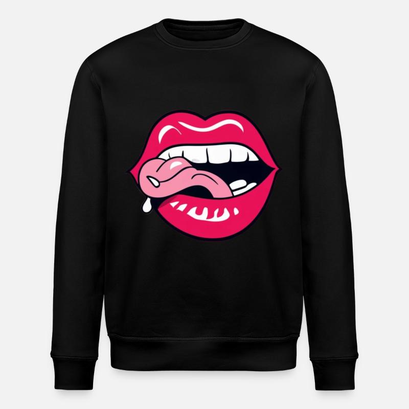 Langue lascive - Sweat bio ROLLER Stanley/Stella Unisexe - noir