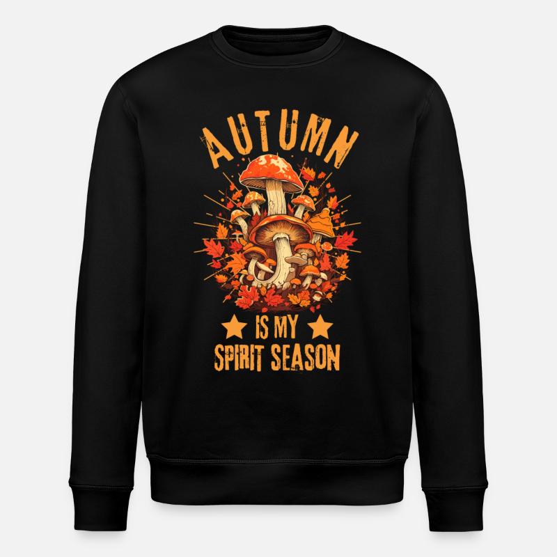 Cueilleurs de champignons d’automne - Sweat bio ROLLER Stanley/Stella Unisexe - noir