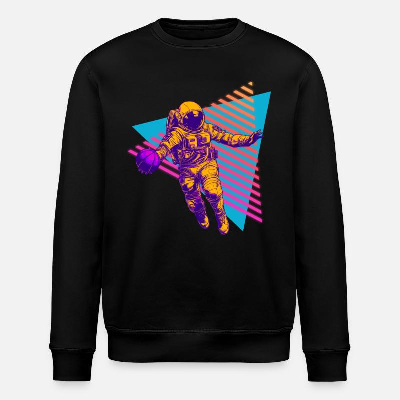 Basketball Astronaute 80s 90s - Sweat bio ROLLER Stanley/Stella Unisexe - noir