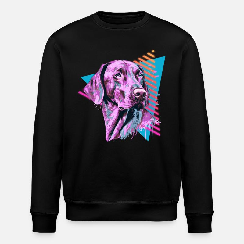 Vizsla 80s style - Stanley/Stella ROLLER Unisex Organic Sweatshirt - black