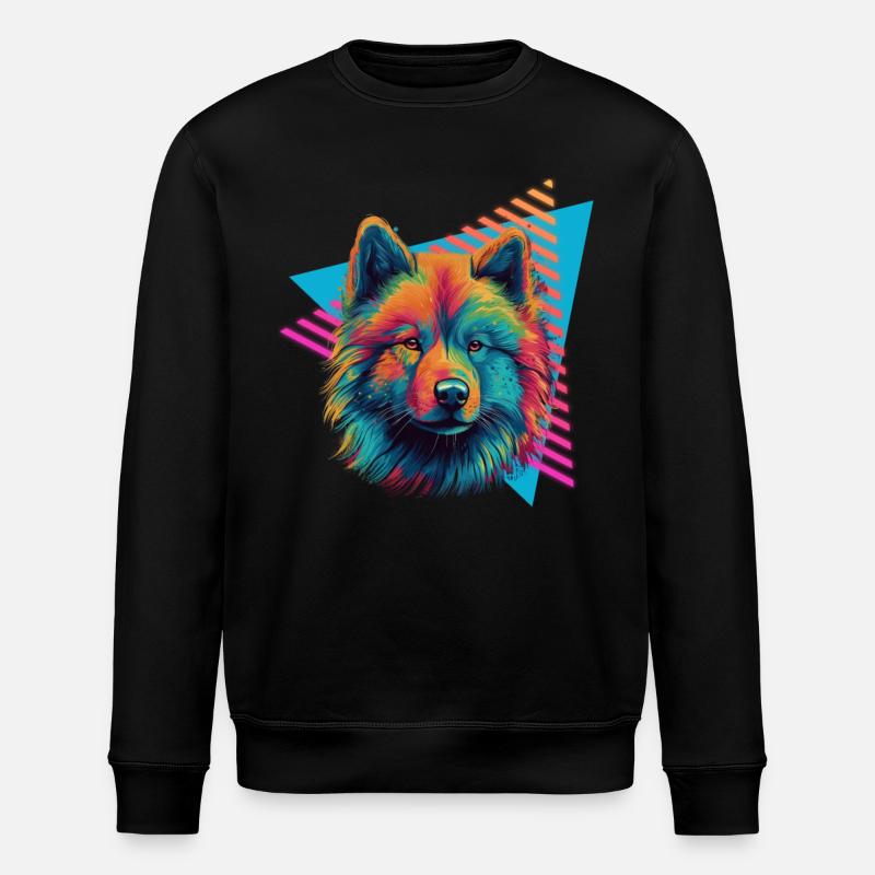 Style Samoyède des années 80 - Sweat bio ROLLER Stanley/Stella Unisexe - noir