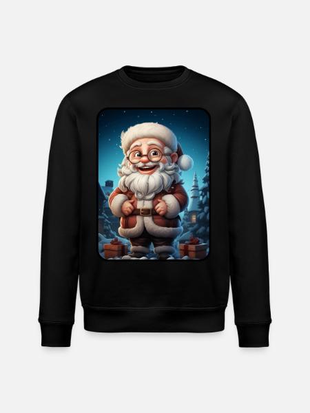 Weihnachtsmann Santa Claus - Stanley/Stella ROLLER Unisex Organic Sweatshirt - black
