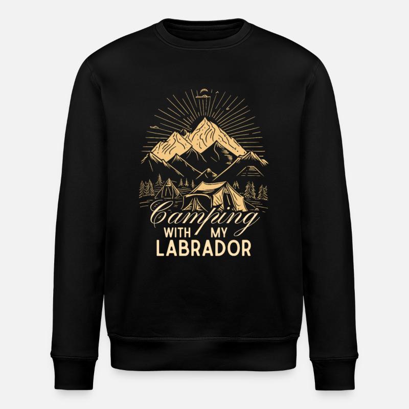 Labrador Camping Zelten - Stanley/Stella ROLLER Unisex Organic Sweatshirt - black