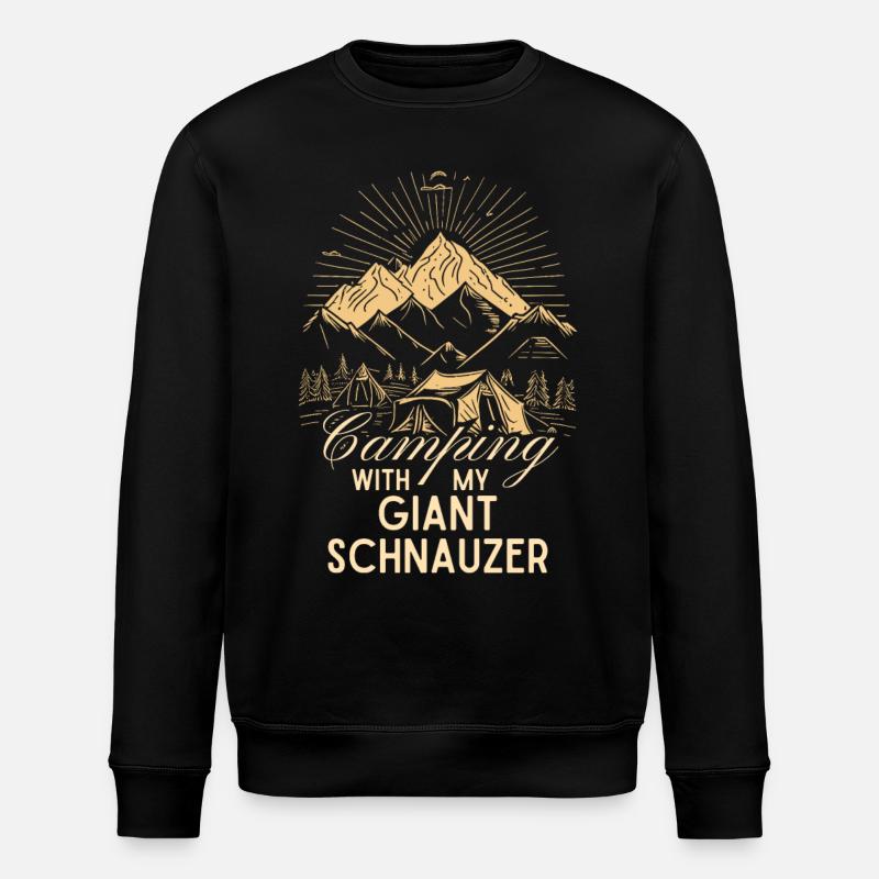 Camping de Schnauzer géant - Sweat bio ROLLER Stanley/Stella Unisexe - noir