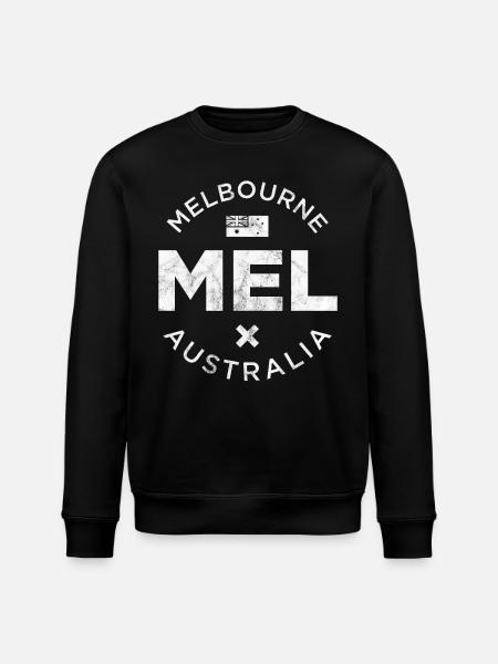MEL, Melbourne Australia - Stanley/Stella ROLLER Unisex Organic Sweatshirt - black