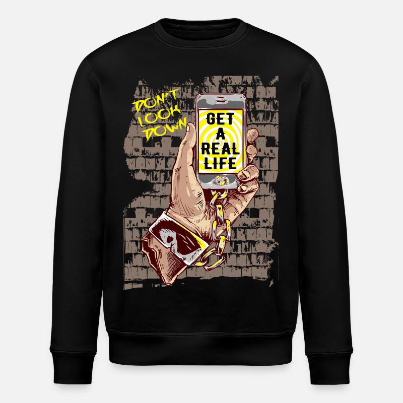 Smartphone mobile phone - Stanley/Stella ROLLER Unisex Organic Sweatshirt - black