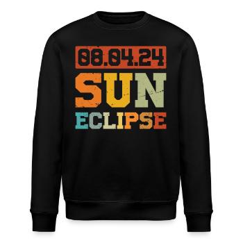 Totale Sonnenfinsternis Usa 8. April 2024 - Stanley/Stella Unisex Bio-Sweatshirt ROLLER - Schwarz - Vorne - Nik (191cm)