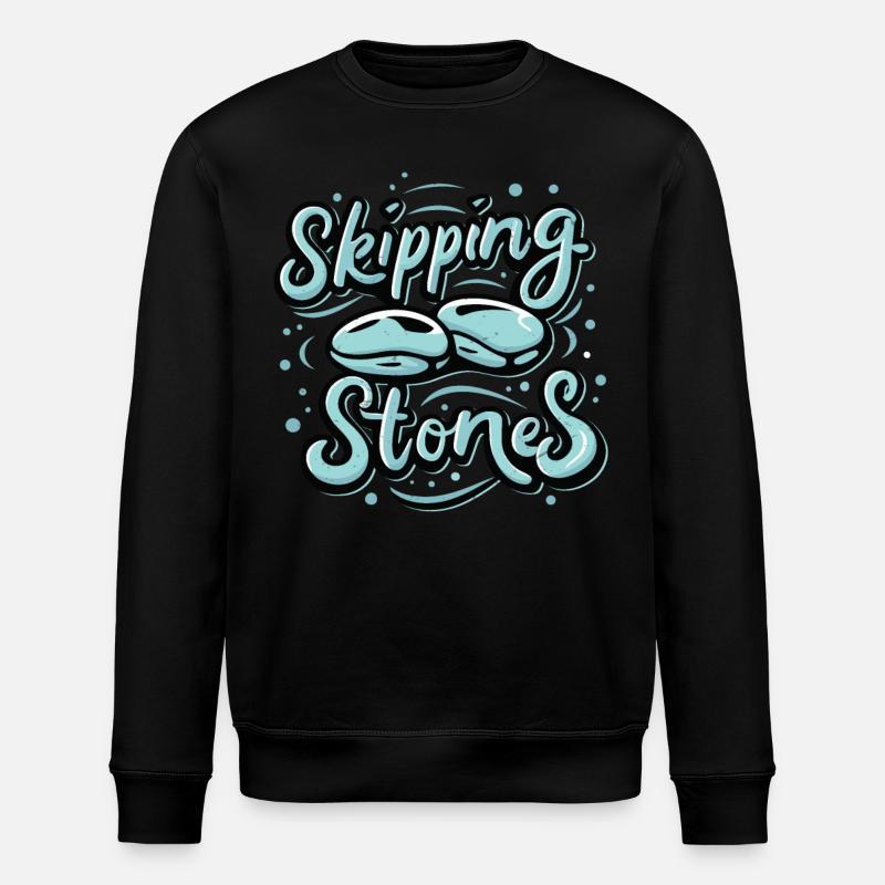 Skipping Stones - Stanley/Stella Unisex Bio-Sweatshirt ROLLER - Schwarz
