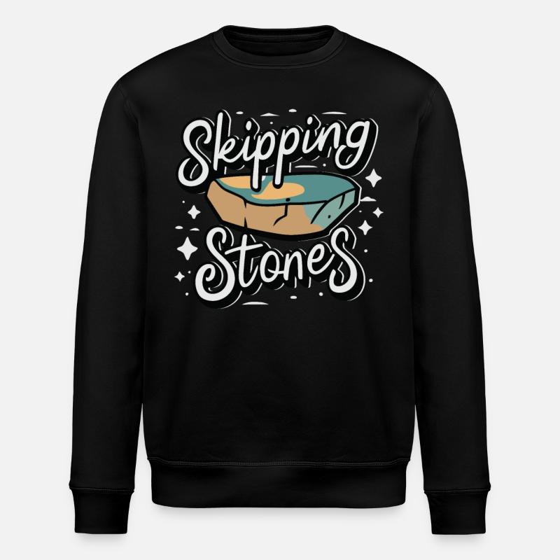Skipping Stones - Stanley/Stella Unisex Bio-Sweatshirt ROLLER - Schwarz