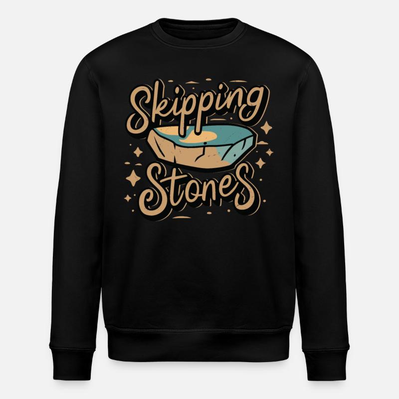 Skipping Stones - Stanley/Stella Unisex Bio-Sweatshirt ROLLER - Schwarz