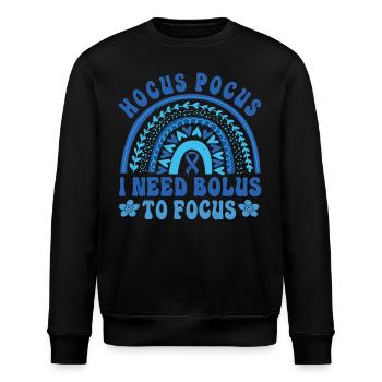 Hocus Pokus I Need Insulin To Focus - Diabetes - Stanley/Stella Unisex Bio-Sweatshirt ROLLER - Schwarz - Vorne - Nik (191cm)