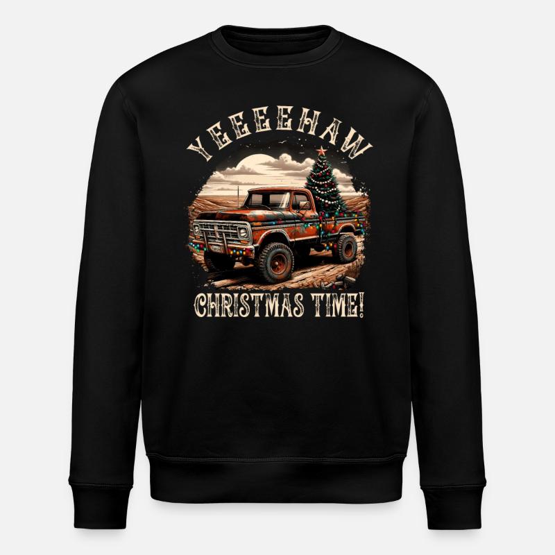 Yeehaw C’est Noël – Camionnette - Sweat bio ROLLER Stanley/Stella Unisexe - noir