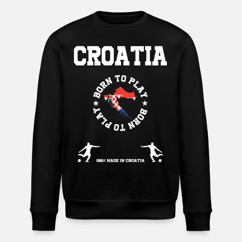Croatia - Stanley/Stella ROLLER Unisex Organic Sweatshirt - black