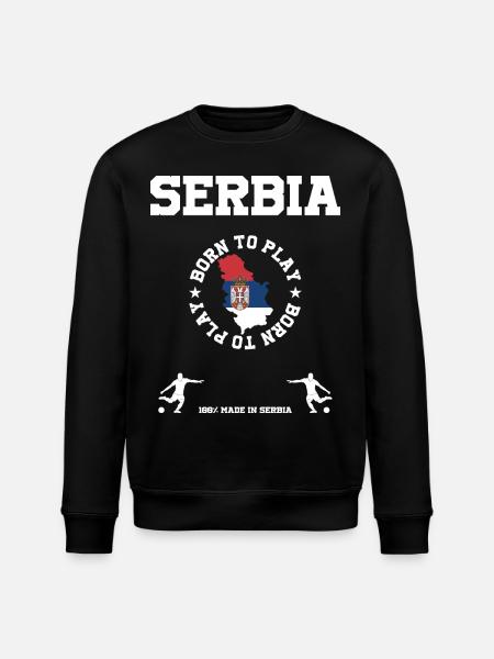 Serbien - Stanley/Stella Unisex Bio-Sweatshirt ROLLER - Schwarz