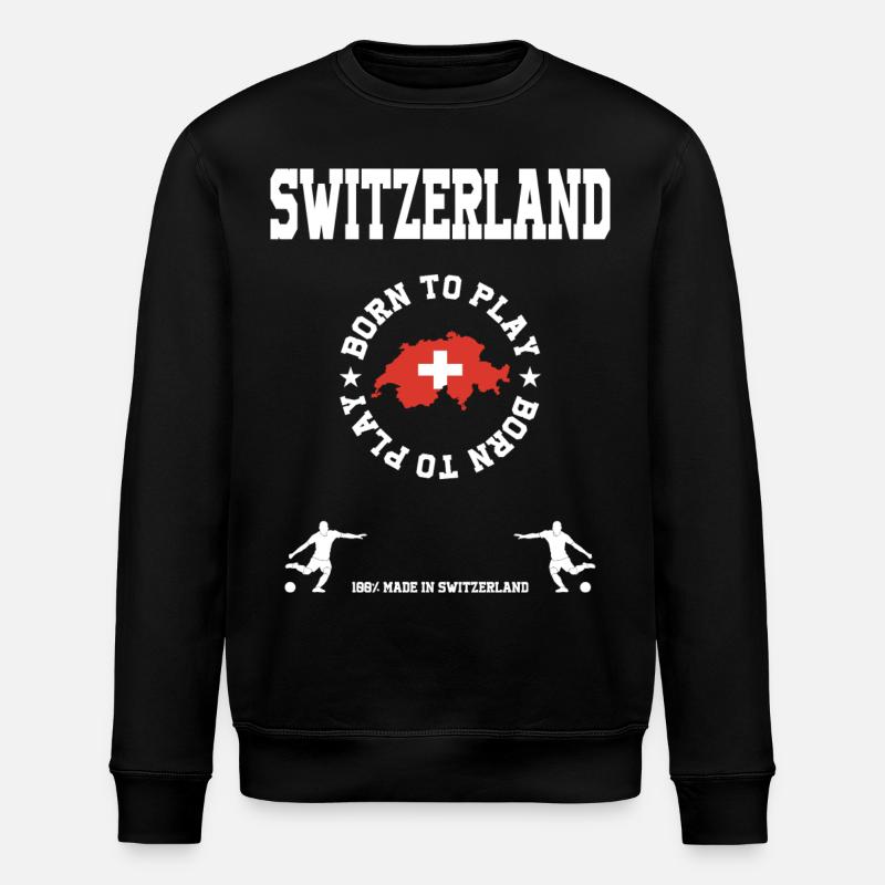Switzerland - Stanley/Stella ROLLER Unisex Organic Sweatshirt - black