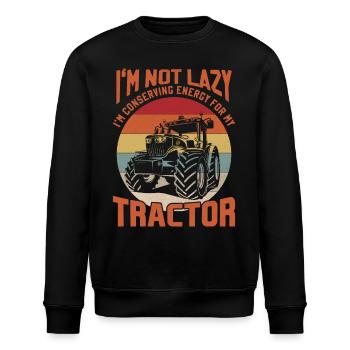 Conserving Energy For Tractor Agriculture Harvest - Stanley/Stella Unisex Bio-Sweatshirt ROLLER - Schwarz - Vorne - Nik (191cm)