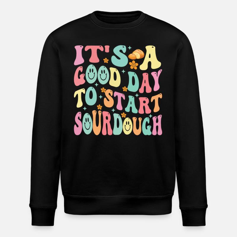 bakery-baker-bread-lover-sourdough-enthusiast - Stanley/Stella ROLLER Unisex Organic Sweatshirt - black