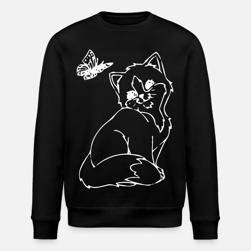 Katze - Kätzchen - Stanley/Stella Unisex Bio-Sweatshirt ROLLER - Schwarz