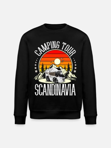 Camping Camper Camping Scandinavia - Stanley/Stella ROLLER Unisex Organic Sweatshirt - black