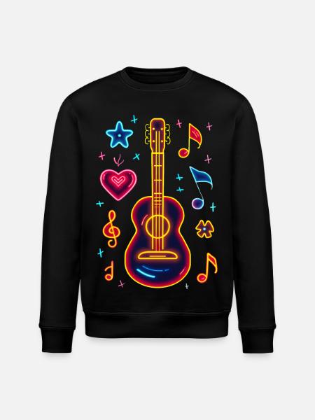 Retro Ukulele Retrowave - Stanley/Stella ROLLER Unisex Organic Sweatshirt - black