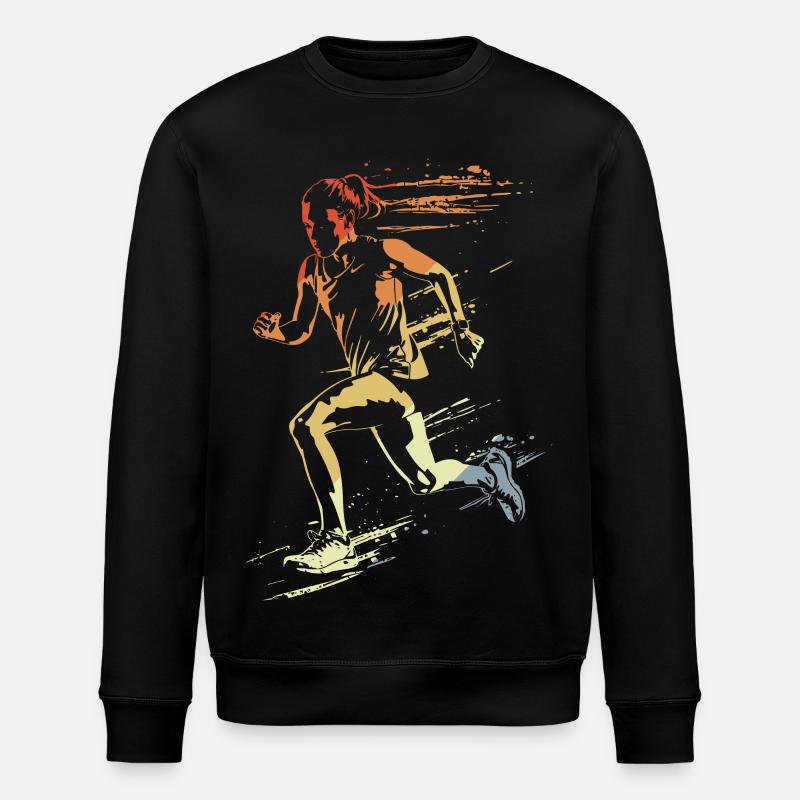 Coureuse style rétro - Sweat bio ROLLER Stanley/Stella Unisexe - noir