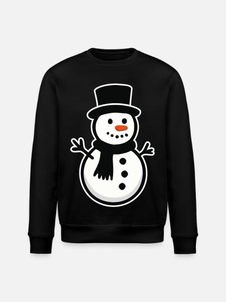 Snowman - Stanley/Stella ROLLER Unisex Organic Sweatshirt - black
