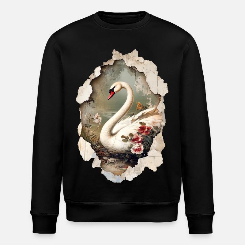 cygne - Sweat bio ROLLER Stanley/Stella Unisexe - noir