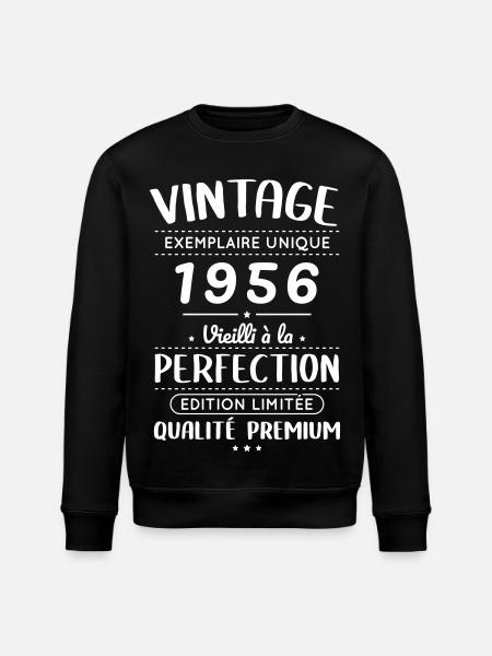 1956 – Jahrgang – Perfekt gereift - Stanley/Stella Unisex Bio-Sweatshirt ROLLER - Schwarz