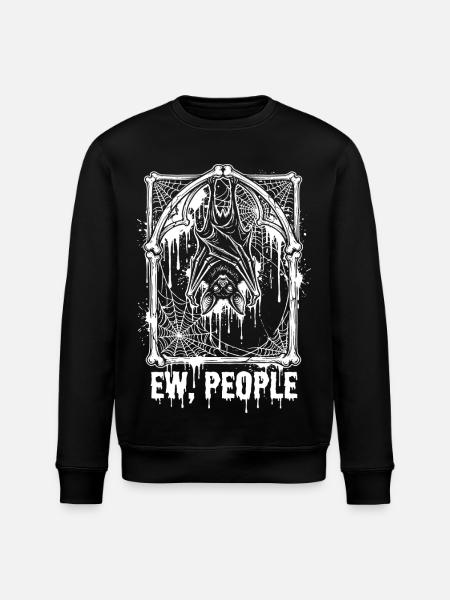 Ew People Bat Gothic - Stanley/Stella ROLLER Unisex Organic Sweatshirt - black